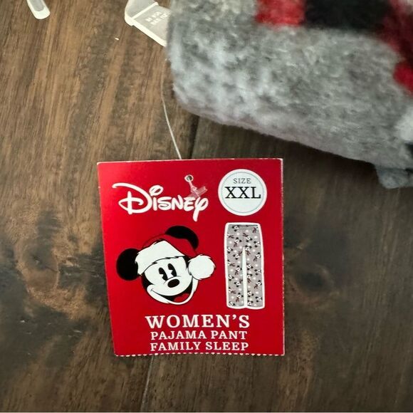Disney Mickey Mouse Gray Winter Cozy Pajama Bottoms Size XXL NWT - Picture 2 of 5